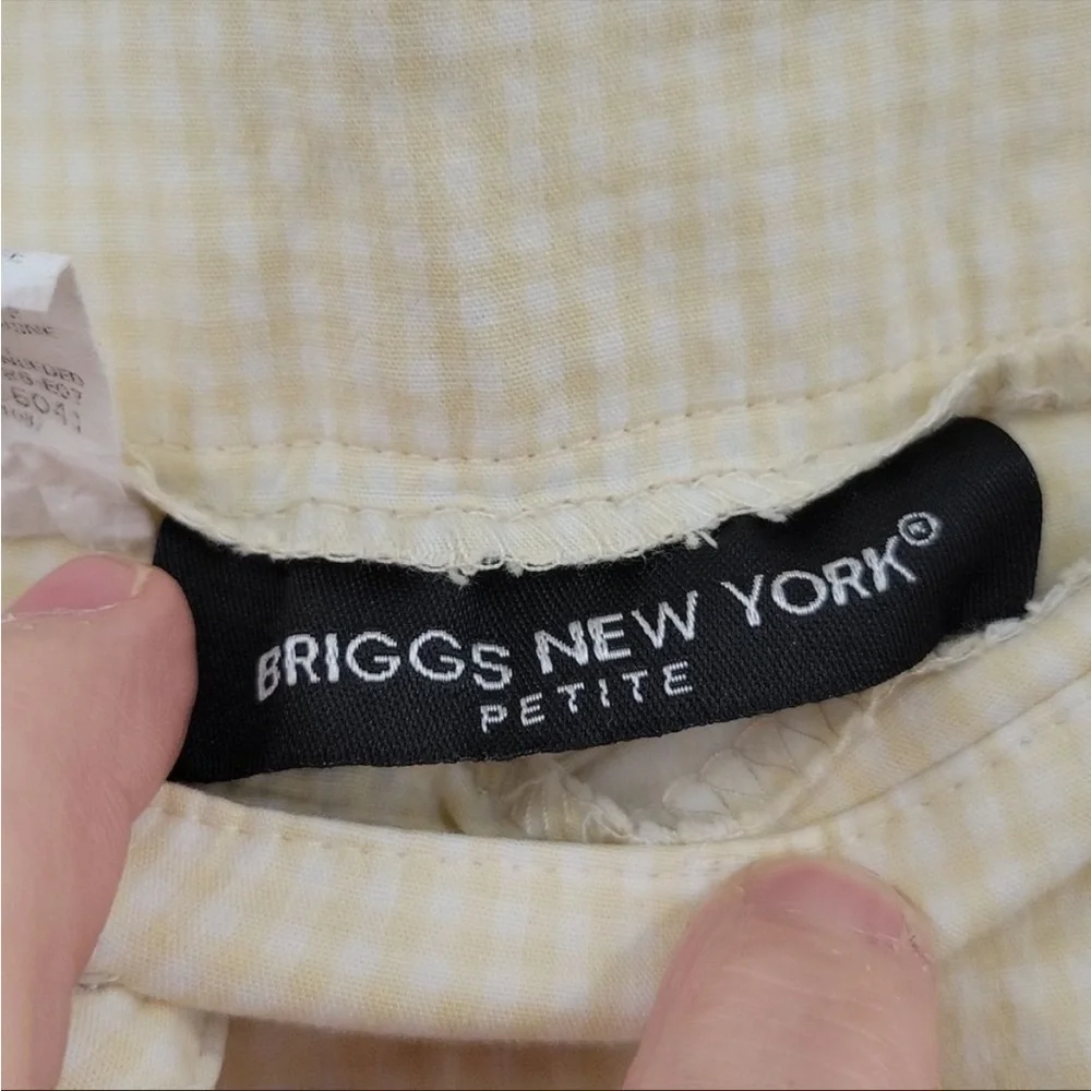 Vintage! Briggs New York Light Yellow checker pants size 12P